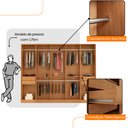 Ver imagem 3 de Guarda Roupa Casal Everest Mdf 10 Portas 4 Gavetas e 5 Prateleiras Moderna Mobilia