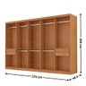 Guarda Roupa Casal Everest Mdf 10 Portas 4 Gavetas e 5 Prateleiras Moderna Mobilia - 5