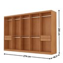 Ver imagem 5 de Guarda Roupa Casal Everest Mdf 10 Portas 4 Gavetas e 5 Prateleiras Moderna Mobilia
