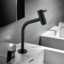 Ver imagem 1 de Torneira para Banheiro Bica Baixa para Lavabo Preto Fc-125