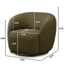 Ver imagem 5 de Poltrona Orgânica Giratòria Decorativa Bell Verde Lansofbr Lansof Brasil