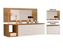 Ver imagem 3 de Penteadeira Suspensa Com Painel e Espelho - Moveis Leartam
