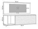Ver imagem 5 de Penteadeira Suspensa Com Painel e Espelho - Moveis Leartam