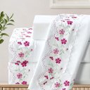 Ver imagem 3 de Jogo de Lençol Queen Bordatto Percal 300 Fios Toque de Algodão Flor Pink