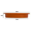 Ver imagem 2 de Forma Redonda Baixa Travessa Porcelana Laranja 21cm Germer Canelada Forno Torta Quiche