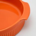 Ver imagem 3 de Forma Redonda Baixa Travessa Porcelana Laranja 21cm Germer Canelada Forno Torta Quiche