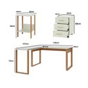 Ver imagem 2 de Kit Mesa Escritório Gaveteiro e Mesa Lateral 100% MDF Pradel
