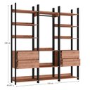 Ver imagem 4 de Closet 4 Gavetas 1 Cabideiro Estilo Industrial Chess F04 Preto/Solanum - Mpozenato