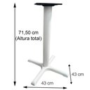 Ver imagem 6 de Mesa Ômega Ferro Branco 74 Cm (alt) Base em X Tampo Mdp Quadrado Cinza 60 Cm (larg) X 2,50 Cm (alt)