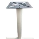 Ver imagem 3 de Mesa Ômega Ferro Branco 74 Cm (alt) Base em X Tampo Mdp Quadrado Cinza 60 Cm (larg) X 2,50 Cm (alt)