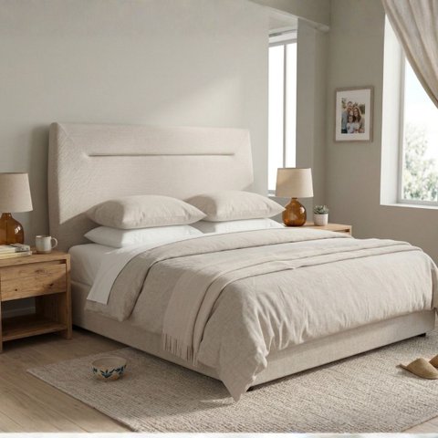 Cabeceira Monaco Cama King Moderna 193cm:palha