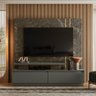 Home Theater Persa TV 75 2 Gavetas Jade Oliva Tana Decor Madetec - 1