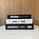 Ver imagem 2 de Decoração Sala 3 Livros Caixa Fake Preto/branco Moderno