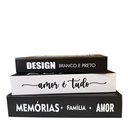 Ver imagem 1 de Decoração Sala 3 Livros Caixa Fake Preto/branco Moderno
