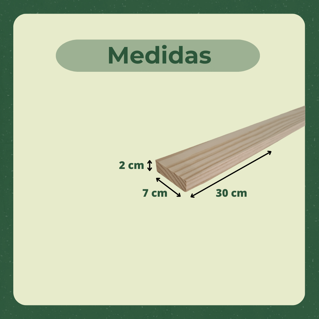 20 Ripas/sarrafos de 2x7x30 Cm Madeira de Pinus - 3