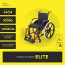 Ver imagem 6 de Cadeira de Rodas Elite Aço Carbono Pneu Inflável 44cm 100kg