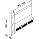 Ver imagem 3 de Estante para TV até 85 Polegadas com LED e Vidro Reflecta 100% MDF 217,6CMX255,2cm Luminare Native Off White