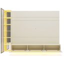 Ver imagem 2 de Estante para TV até 85 Polegadas com LED e Vidro Reflecta 100% MDF 217,6CMX255,2cm Luminare Native Off White