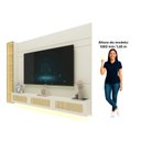 Ver imagem 5 de Estante para TV até 85 Polegadas com LED e Vidro Reflecta 100% MDF 217,6CMX255,2cm Luminare Native Off White