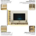 Ver imagem 6 de Estante para TV até 85 Polegadas com LED e Vidro Reflecta 100% MDF 217,6CMX255,2cm Luminare Native Off White