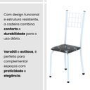 Ver imagem 5 de Kit 4 Cadeiras Tubular 95x37x40 cm Dany Branco/Preto Floral