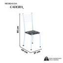Ver imagem 3 de Kit 4 Cadeiras Tubular 95x37x40 cm Dany Branco/Preto Floral