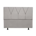 Ver imagem 1 de Cabeceira Estofada Casal 140CM Jade Suede Cinza Claro - D A DECOR D&A Decor