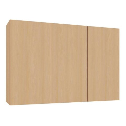 Armário Aéreo para Cozinha Lótus 120cm 3 Portas MDF Amadeirado Luciane Móveis
