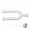 Ver imagem 1 de Sifão Flexível Blukit Tubo Extensivo Duplo 70cm Universal Branco