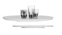 Ver imagem 1 de Prato Giratório de mesa diâmetro 60 cm Bandeja para Servir mdf com vidro fixo Decorativo - Branca