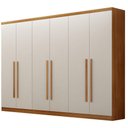 Ver imagem 1 de Guarda Roupa Casal Bristol 6 Portas 6 Gavetas Cinamomo Fendi - Novo Horizonte