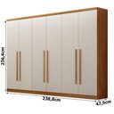 Ver imagem 2 de Guarda Roupa Casal Bristol 6 Portas 6 Gavetas Cinamomo Fendi - Novo Horizonte