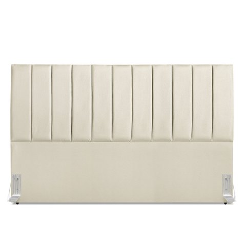Cabeceira Estofada King Carla 195cm Corino Bege