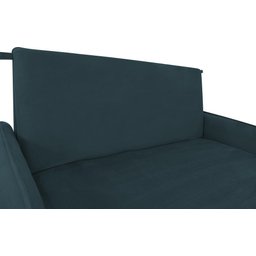 Sofá Cama para Sala de Estar Zaia com Baú Suede Matrix - Petroleo - 8