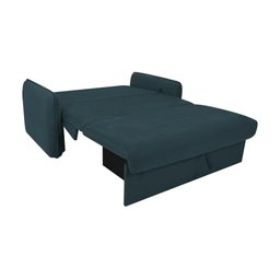 Sofá Cama para Sala de Estar Zaia com Baú Suede Matrix - Petroleo - 4