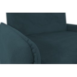Sofá Cama para Sala de Estar Zaia com Baú Suede Matrix - Petroleo - 7