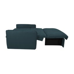 Sofá Cama para Sala de Estar Zaia com Baú Suede Matrix - Petroleo - 5