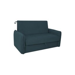 Sofá Cama para Sala de Estar Zaia com Baú Suede Matrix - Petroleo - 2