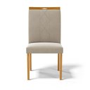 Ver imagem 7 de Cadeira Ana Madeira Maciça Estofada para Mesa de Jantar Veludo Bege 102
