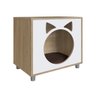Mesa de Cabeceira Casinha para Pet com Almofada 54cm Aveiro Oak/branco Pet001 Completa Móveis - 4