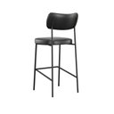 Ver imagem 5 de Conjunto 2 Banquetas Alta Stela Courino Preto Base Metálica Preta - Belliv Decor