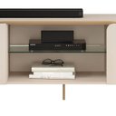 Ver imagem 7 de Painel Estante Home Ripado Trento Freijó P/ Tv 75 C/ Bancada Ariana Off Whitw - Dj Móveis