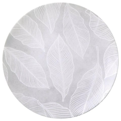Conjunto 12 Pratos Rasos Tramontina Arbo 25cm em Porcelana Decorada Cozinha Mesa Posta