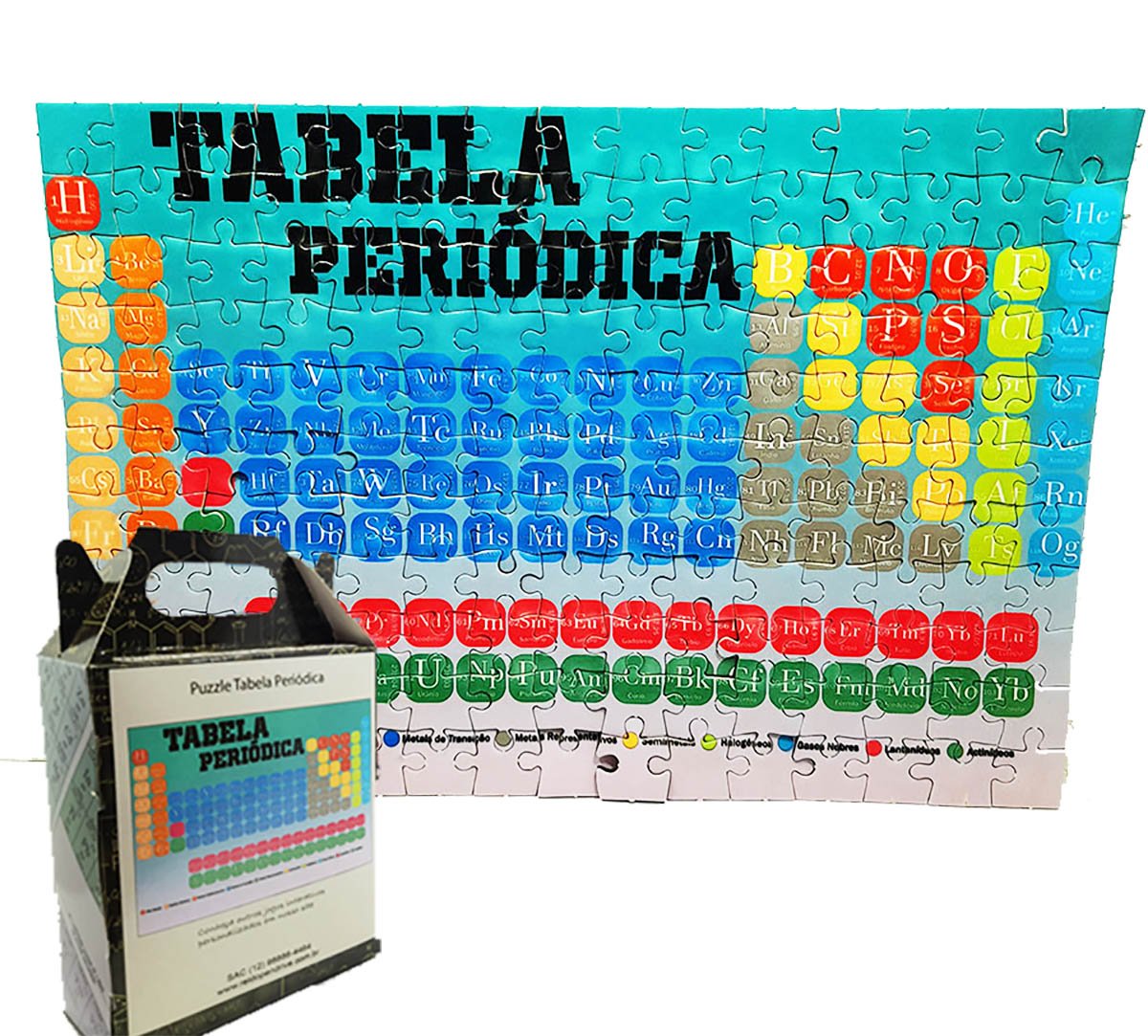 Quebra cabeça Tabela periódica 120 peças