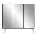 Ver imagem 6 de Sapateira Retrô com Espelho 3 Portas Nina Multimóveis MP6022 Preta/Branca