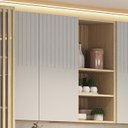 Ver imagem 2 de Armário de Cozinha 120cm 2 Portas Pierre Carvalho/cinza L01 - Mpozenato