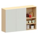 Ver imagem 1 de Armário de Cozinha 120cm 2 Portas Pierre Carvalho/cinza L01 - Mpozenato