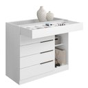Ver imagem 2 de Cômoda 5 Gavetas com Porta Jóia Branco - Aramóveis