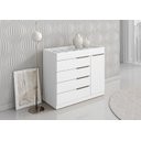 Ver imagem 3 de Cômoda 5 Gavetas com Porta Jóia Branco - Aramóveis