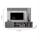 Ver imagem 2 de Estante Home Valencia Para Tv Até 75 Polegadas Naturalle/Off White - Mavaular